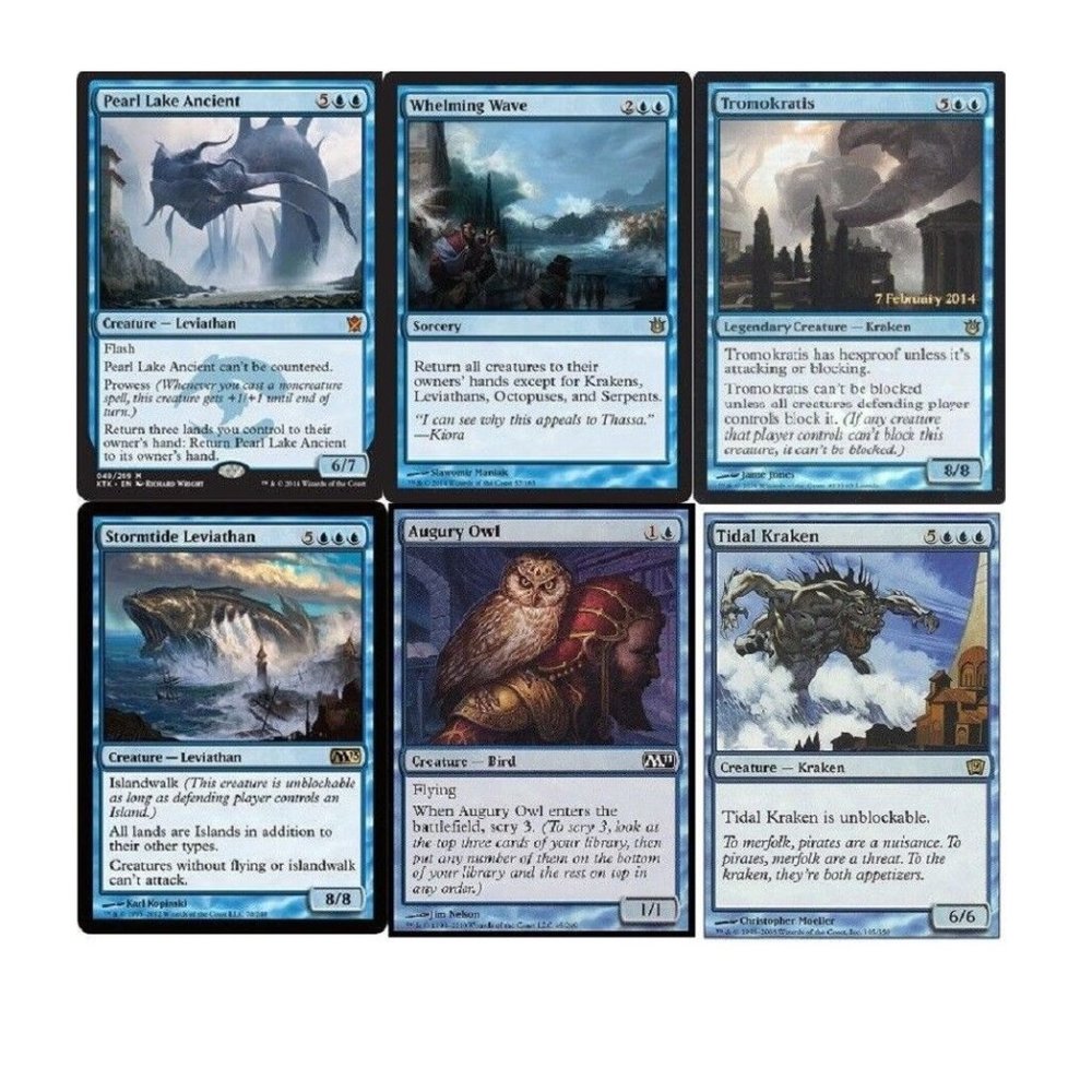 Sea Monster (Blue) Deck - Tidal Kraken - Leviathan MTG Magic Gathering 60 cards